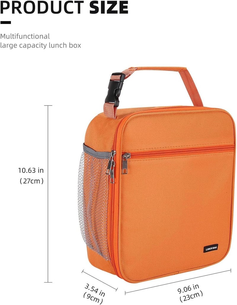 Lovoeo Lunch box Lunch bag for men women Insulated Lunchbox Lunch bags for Work Picnic Travel (Orange) - Image 2